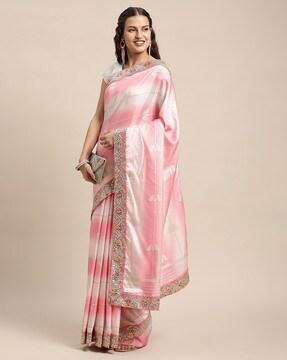 saree with embellished border