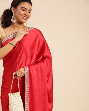 saree with embellished border