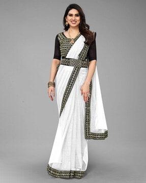 saree with embellished border