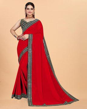 saree with embellished border