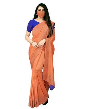 saree with embellished border