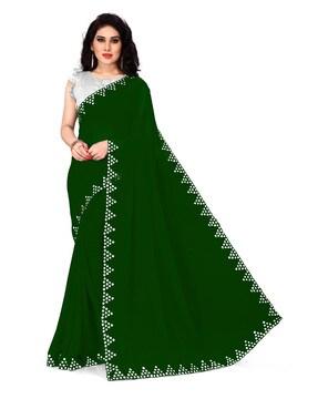 saree with embellished border