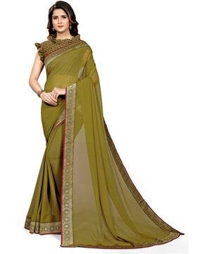 saree with embellished border