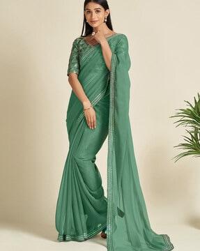 saree with embellished border