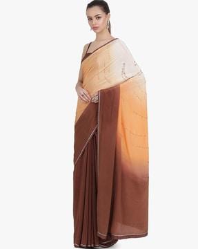 saree with embellishments