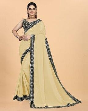 saree with embroidery border
