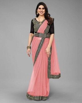 saree with embroidery border