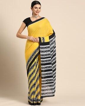 saree with floral border