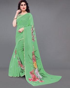 saree with floral print