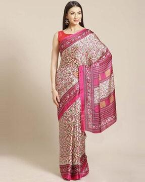 saree with floral print
