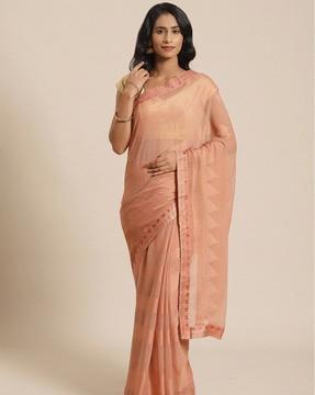 saree with lace border