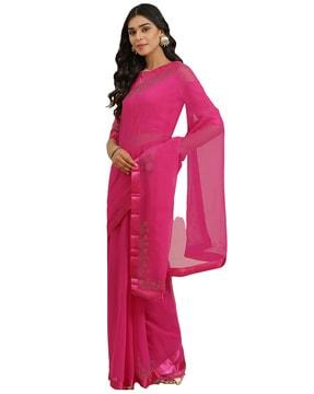saree with lace border