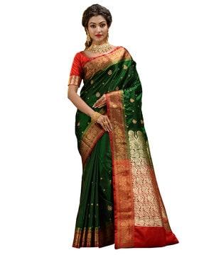 saree with paisley woven motifs