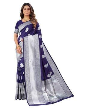 saree with paisley woven motifs