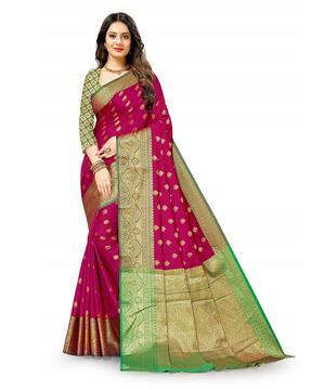 saree with paisley woven motifs