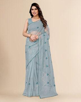 saree with running blouse piece saree