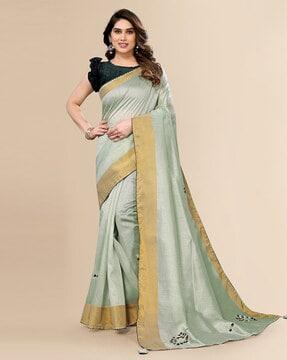 saree with running blouse piece saree