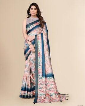 saree with running blouse piece saree