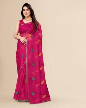 saree with running blouse piece saree