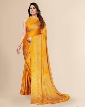 saree with running blouse piece saree