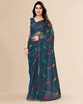 saree with running blouse piece saree