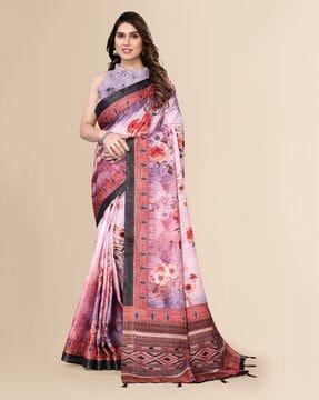 saree with running blouse piece saree