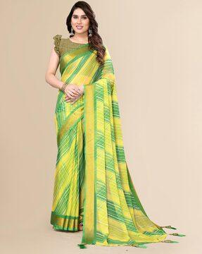 saree with running blouse piece saree