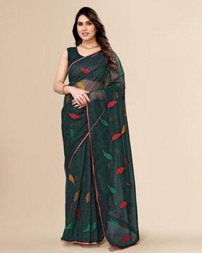 saree with running blouse piece saree