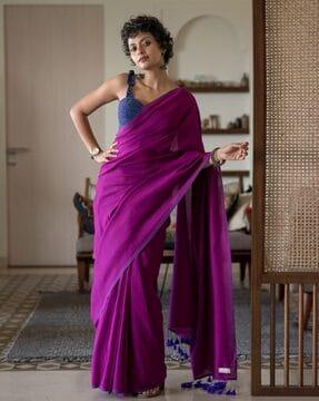 saree with tassels accent