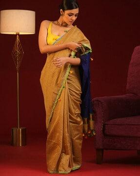 saree with tassles