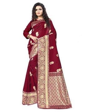 saree with woven pallu