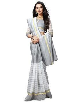 saree with zari border