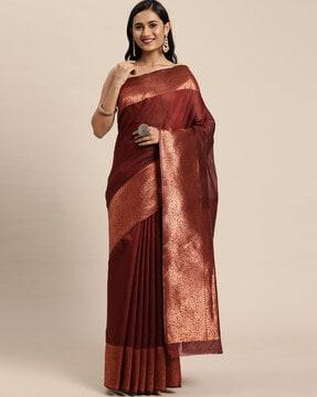 saree with zari woven border