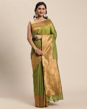 saree with zari woven border