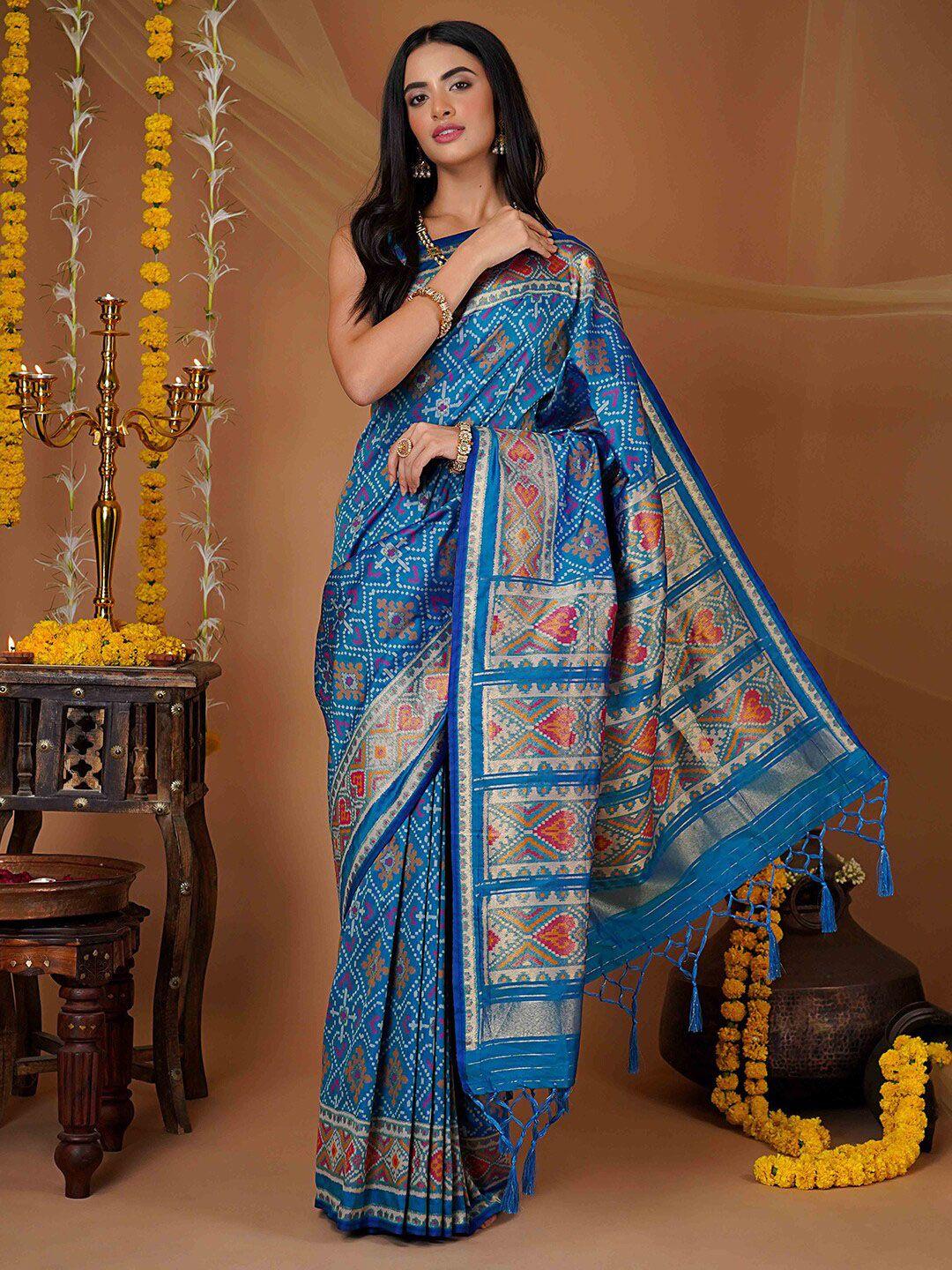 saree.com ethnic motifs printed patola saree