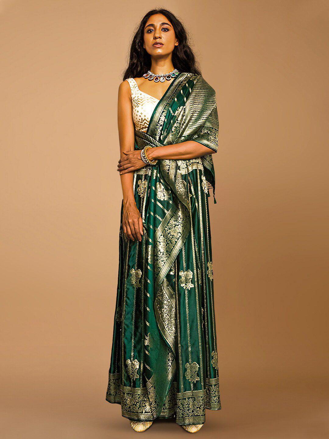 saree.com woven design zari silk blend banarasi saree