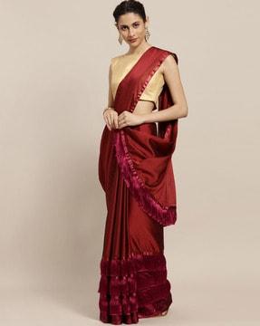 sareeembroidered embellished paper silk saree
