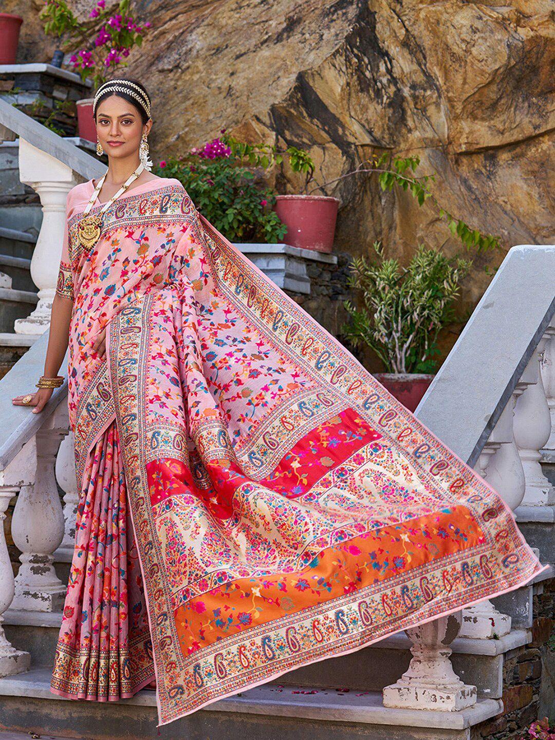 sareewave floral woven design zari banarasi saree