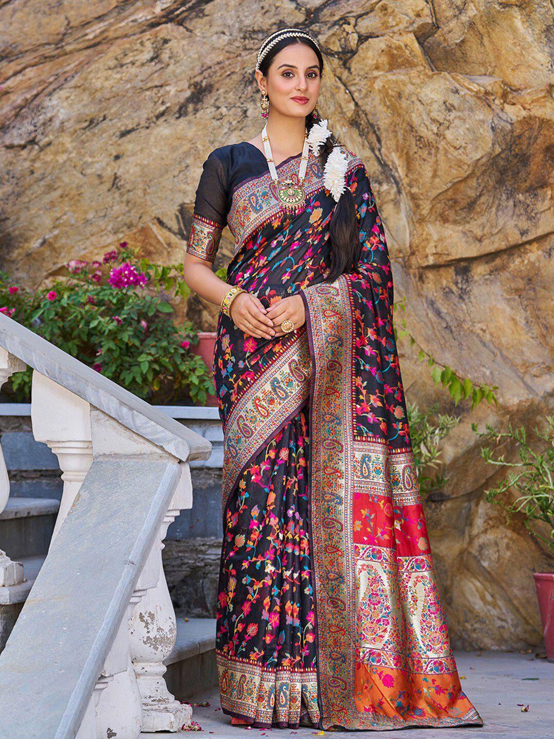 sareewave floral woven design zari banarasi saree