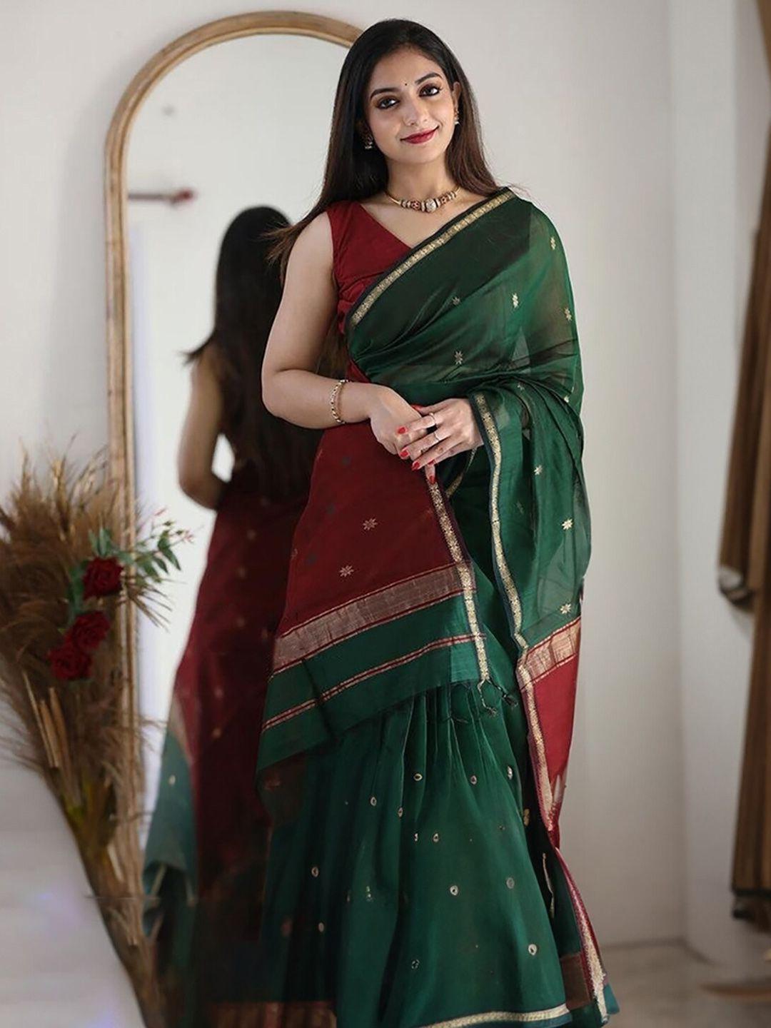 sareewave floral woven design zari kota saree