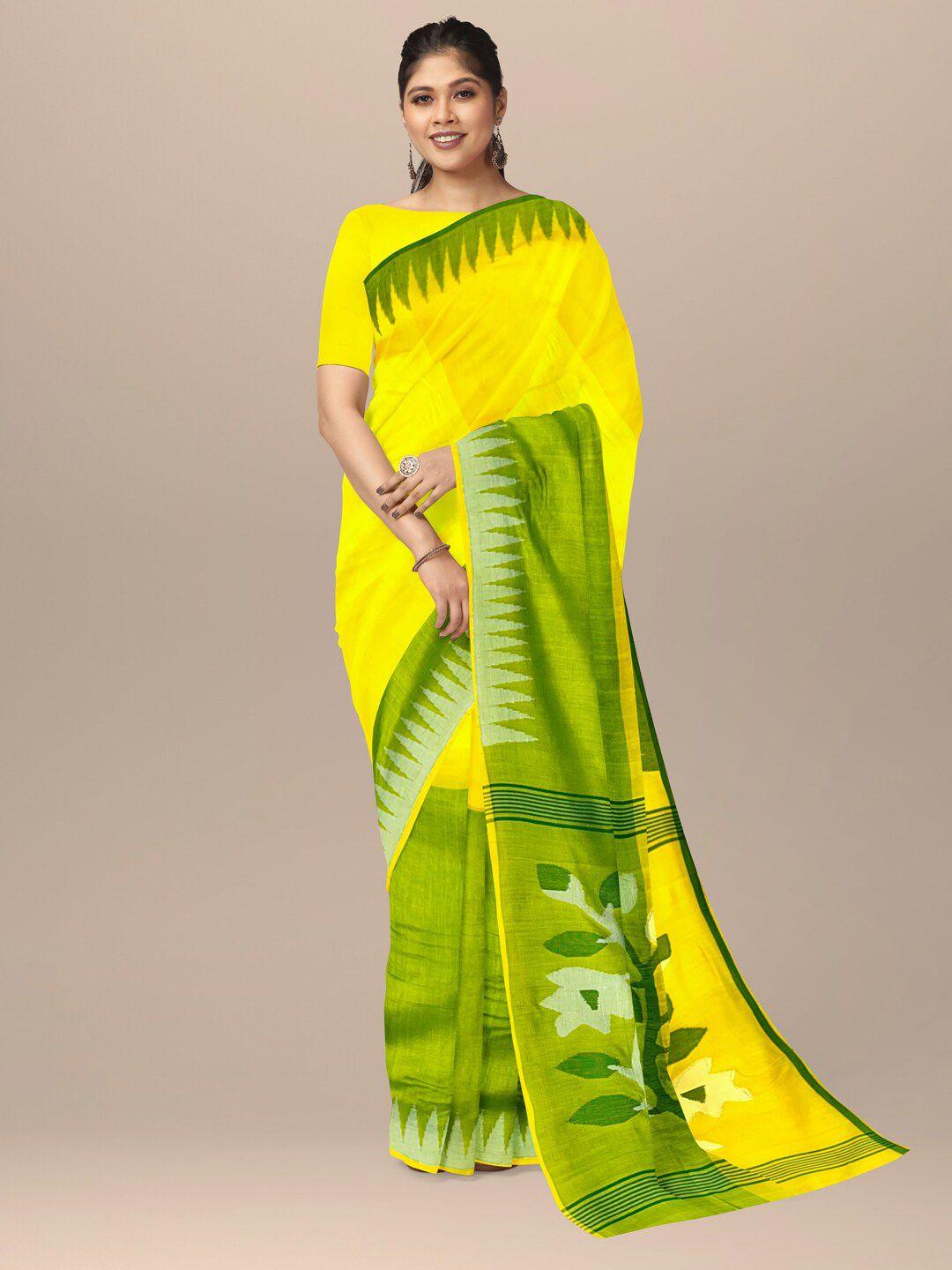 sarika geometric printed pure cotton saree