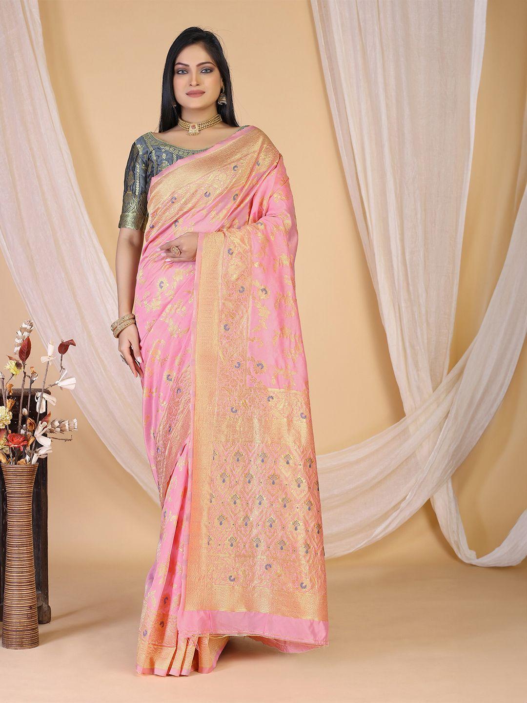 sariya floral woven design zari banarasi saree