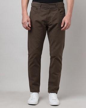 sartoriale regular fit satin cotton trouser