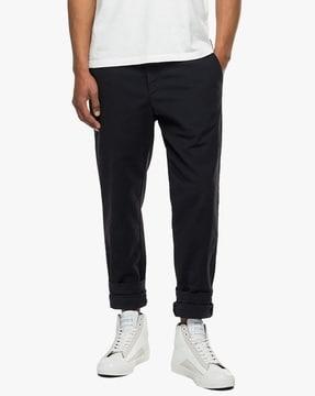 sartoriale slim fit garment dyed trouser
