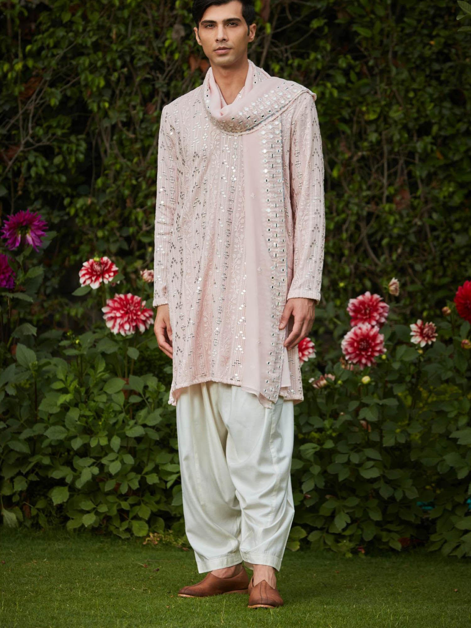 sarva - chikankari kurta (set of 3)