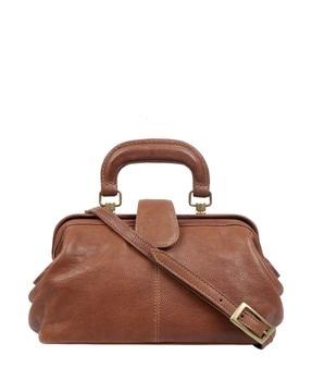 sasha leather satchel with detachable strap