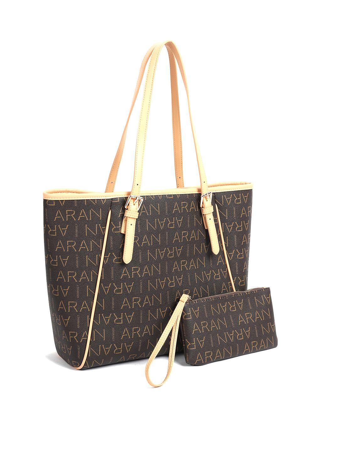 sasimo printed structured tote bag