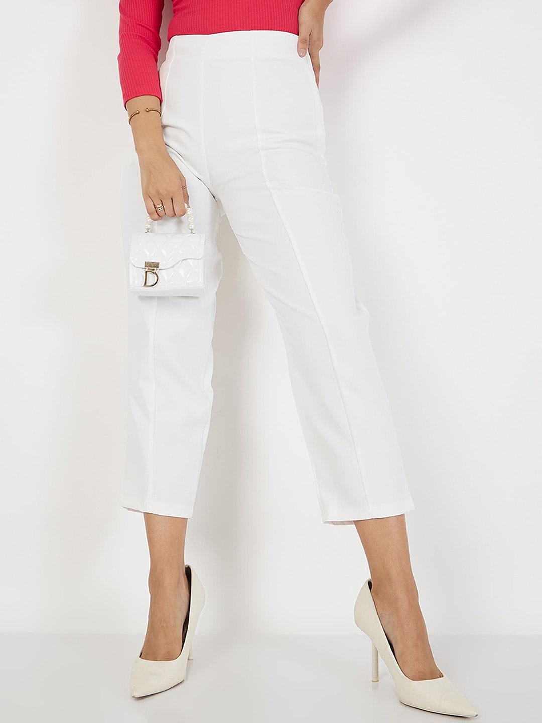 sassafras women front darted cropped culottes trousers