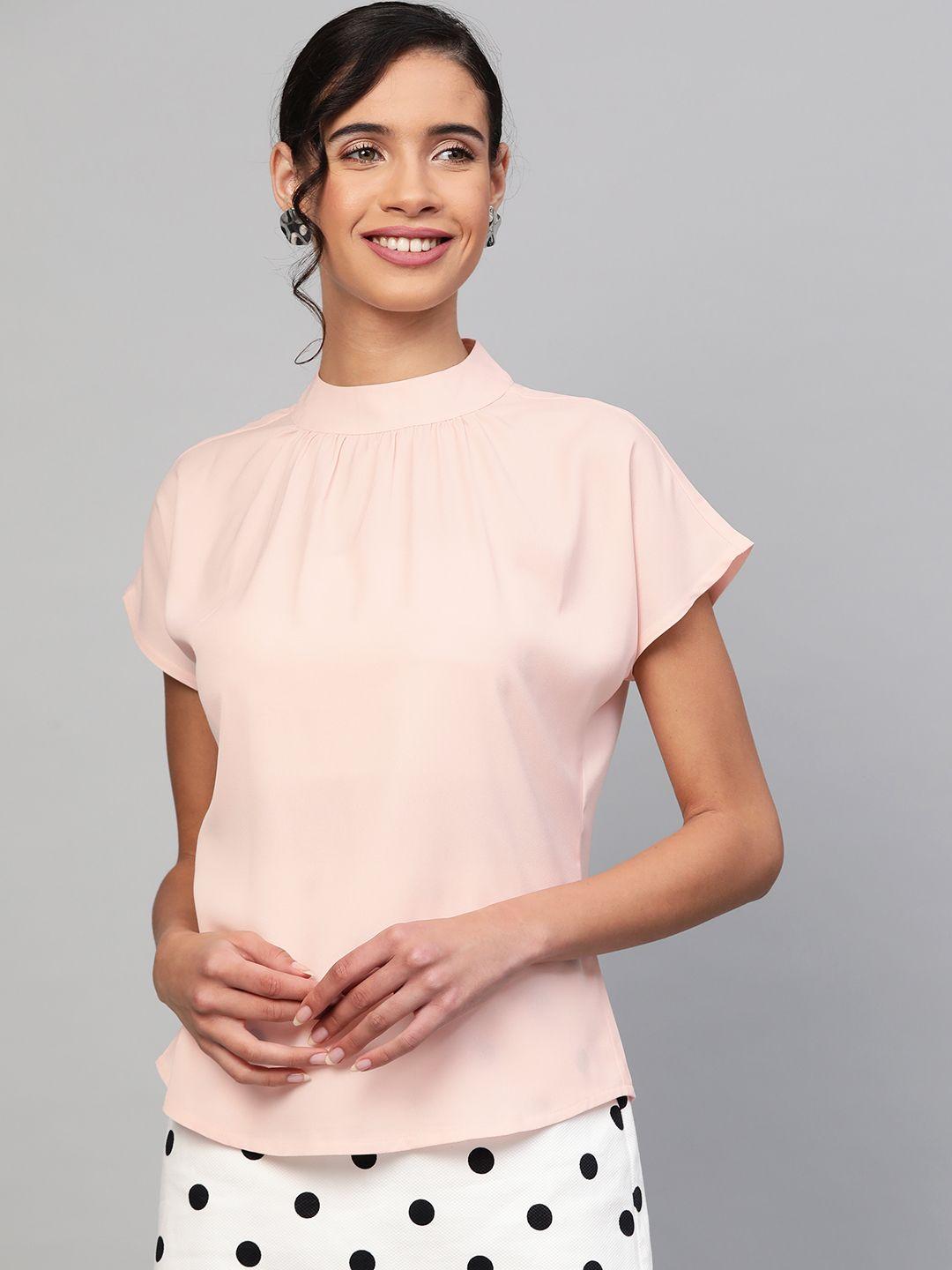 sassafras women pink solid top