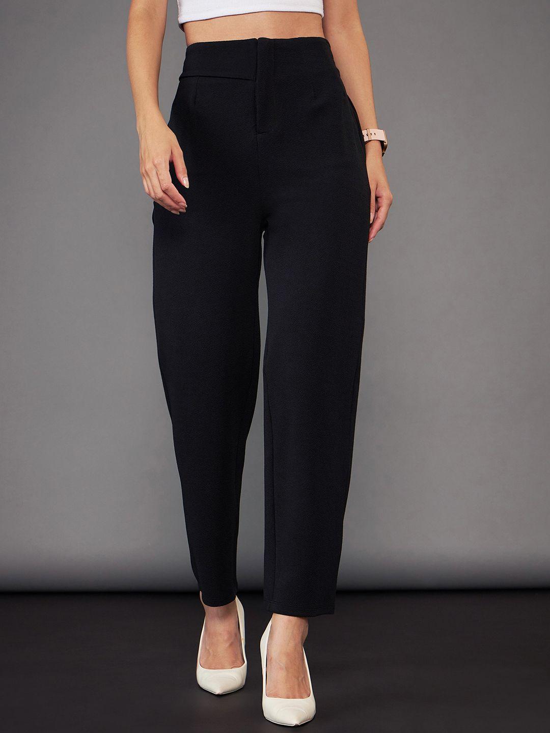 sassafras worklyf women tapered fit high-rise trousers
